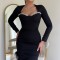 Rochie Midi Neagra Glory