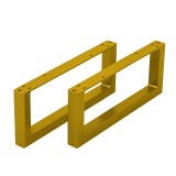 Set 2 Picioare Masa Metal, Ideale pentru Comode sau Noptiere, Gold, PM33G