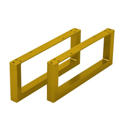 Set 2 Picioare Masa Metal, Ideale pentru Comode sau Noptiere, Gold, PM33G foto