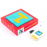Joc din lemn gandire logica Tangram Puzzle 3D - Puzzle Poligon cx-19830R