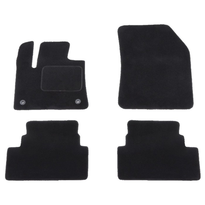 Set covorase auto mocheta Velor OPEL GRANDLAND X, 06.2017-08.2021; GRANDLAND, 07.2021-, negru,