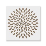 Cumpara ieftin Sablon 200x200x0.7mm Dahlia Mandala Refolosibil, model MXSP7012, 50 x 50 cm
