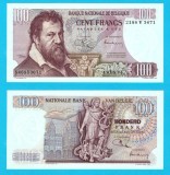Belgia (pick 134) 100 Francs 1974 UNC; Emisiune "Nationale Bank"