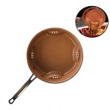 Tigaie Ceramica Air Fry Steel, 28cm, cu Capac Sticla, Antiaderenta, Inductie, pentru Gatit Sanatos, Universal