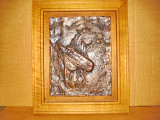 C31-I-Basorelief cai vechi in relief bronz masiv solid splendid realizat.