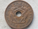 RHODESIA &amp; NYASALAND-1 PENNY 1963, Africa, Bronz