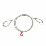 Cablu troliu ciochinar din otel 6x37 fi 16mm 4m cu 2 ochiuri si carlig