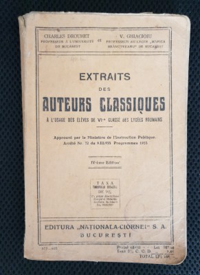 Extraits des Auteurs Classiques a l&amp;#039;usage des eleves -Charles Drouhet, Ghiacioiu foto