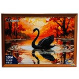 Puzzle Witty Puzzlezz, Lebada neagra, 500 piese