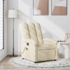 Gossi fotoliu rabatabil de masaj, crem, material textil