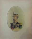 Cromolitografie veche epoca regele Ferdinand militar casa regala armata 26 x 21