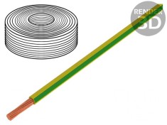 Cablu electric Cu PVC verde-galben 6mm2 100m foto