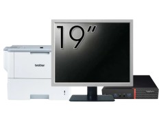 Pachet Calculator Second Hand Lenovo ThinkCentre M700 Mini PC, Intel Core i5-6400T 2.20GHz, 8GB DDR4, 256GB SSD + Monitor 19&amp;quot; &amp; Imprimanta Brothe
