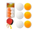 Set mingi de ping pong, alb / portocaliu, 6 bucati, Lean 24328
