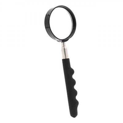 Lupă Telescopică, Diametru 6cm, Extensie 47cm, M&amp;acirc;ner Antiderapant, Negru foto
