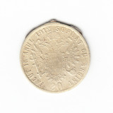 Jeton dupa moneda de 20 kreuzer Facut in anul 1912 suflat cu argint