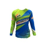 Cumpara ieftin Bluza copii Motocross/Enduro SHR Motors albastru cu verde personalizabil, Non Brand