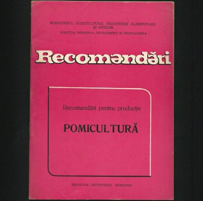 POMICULTURA - RECOMANDĂRI PRODUCȚIE POMI FRUCTIFERI - PĂR MĂR VIȘIN COACĂZ AFIN foto