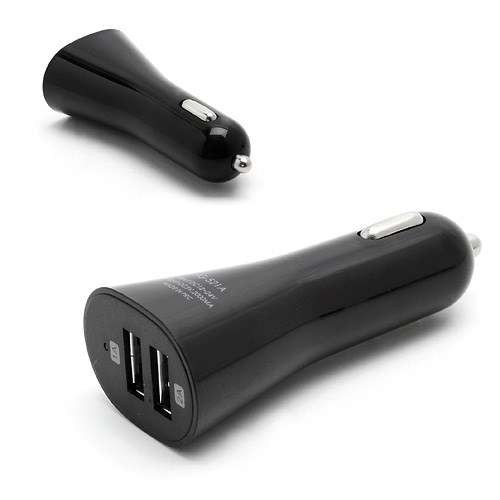 Incarcator Auto iPhone 6s Plus Dual Port USB 2A Negru Incarcator Auto iPhone 6s Plus Dual Port USB 2A Negru