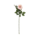Floare decorativa artificiala, Trandafir, Roz, 66 cm, ATU-084501, Oem