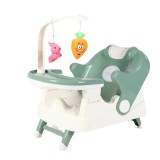 Scaun pentru Copii 2 in 1, Cyrax, pentru Servit Masa si pentru Baie, Multifunctional, Pliabil, Portabil, din Plastic, Spatar Reglabil, 58 x 39 cm, Ver
