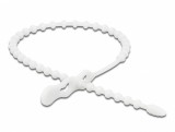 Set 10 buc bride tip perla reutilizabile L 210 x W 4.5 mm Alb, Delock 18962