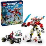 LEGO&reg; DREAMZzz - Robotul tigru al lui Cooper si masina hot rod a lui Zero 71497, 1006 piese