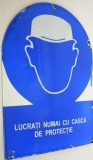 Cumpara ieftin Avertisment tabla email 11 PROTECTIA MUNCII Lucrati numai cu casca de protectie