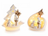 Cumpara ieftin Set 2 figurine Nasterea Domnului cu led 11x5.5x13 cm