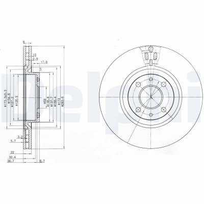 DELPHI BG2407 Disc frana foto