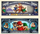 SUA = FANTASY NOTE (TJ6) = DESENE ANIMATE : ALVIN AND THE CHIPMUNKS - 2024 - UNC