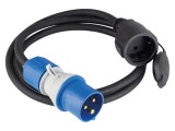 Prelungitor alimentare AS SCHWABE 3G2,5mm&sup2; 1,5m negru 1 priză cod 61408