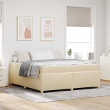 VidaXL Cadru de pat cu saltea Crem 180 x 200 cm țesătură 3399375