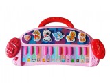 Pian Interactiv Copii Roz cu Melodii, Sunete Animale, 30cm, Plastic, LTOY52-1