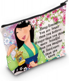 LO Mu Lan Cosmetic Make Up Bag Mu Lan Fans Motivational Gift You Are Braver St, Oem