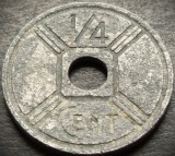 Cumpara ieftin Moneda exotica 1/4 CENT - INDOCHINA (6 STATE), anul 1942 *cod 4939 = WW2, Asia