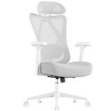 Scaun de birou ergonomic Songmics cu tetiera si suport lombar, gri