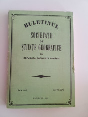 Buletinul Societății de științe geografice - VOL. Vl-1982 foto