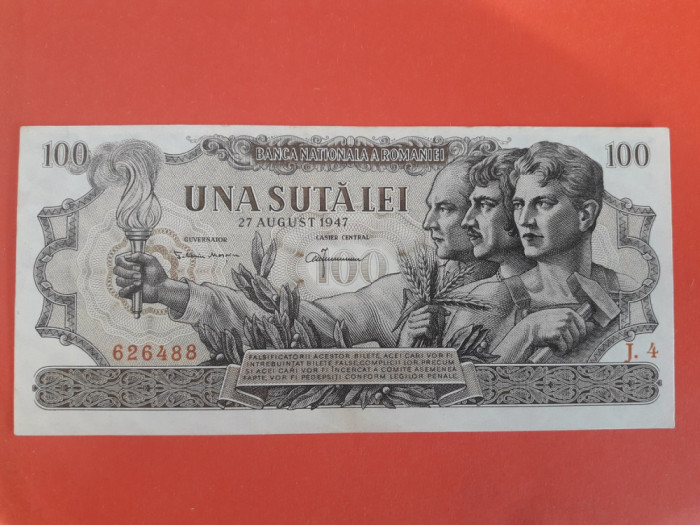 Bancnota 100 lei 27 August 1947 aUNC++++ ---&gt; UNC