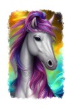 Cumpara ieftin Sticker decorativ, Unicorn, Mov, 85 cm, 6989ST, Oem