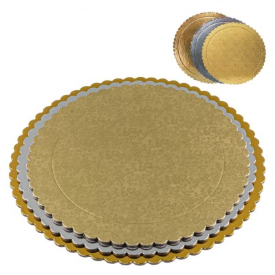 Suport Patiserie, Set 3 Bucăți, Multicolor, Dimensiuni 26cm, 28cm, 30cm foto