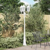 St&acirc;lp de iluminat de grădină cu 3 lămpi E27 Alb 235 cm Aluminiu