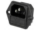Conector Alimentare AC Soclu Tată 10A 250V