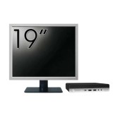 Pachet PC Second Hand HP ProDesk 600 G4 Mini, Intel Core i5-8500T 2.10 - 3.50GHz, 8GB DDR4, 256GB SSD + Monitor 19&amp;quot; NewTechnology Media