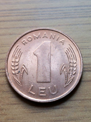 Moneda Romania 1 leu 1994 Luciu de batere foto