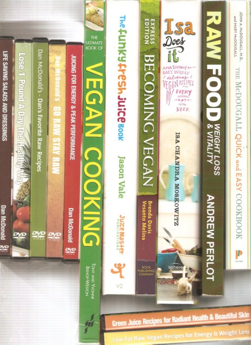 Vegan cooking 8 carti in engleza 8 Dvd uri