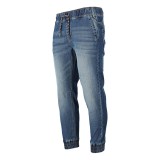 Pantalon tip-blugi elastic cu snur si mansete - 2xl