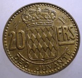 B.442 MONACO RAINIER III 20 FRANCS FRANCI 1951