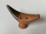 OCARINA din ceramica suedeza, marcata SKANSENS KRUKMAKERI, anii 1960