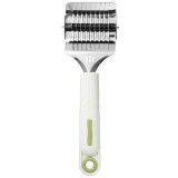 Dispozitiv de taiat Taietei, din Plastic cu Inox Razatoare, Curatator de Legume-Fructe, Maner Anti Alunecare, 22 x 6.5 cm Alb